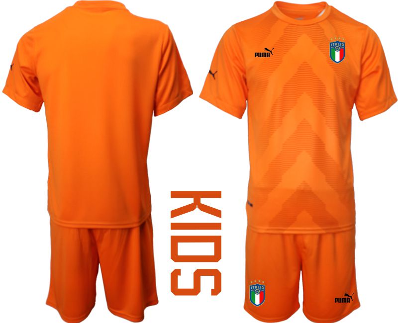 Youth 2022 World Cup National Team Italy orange goalkeeper blank Soccer Jersey